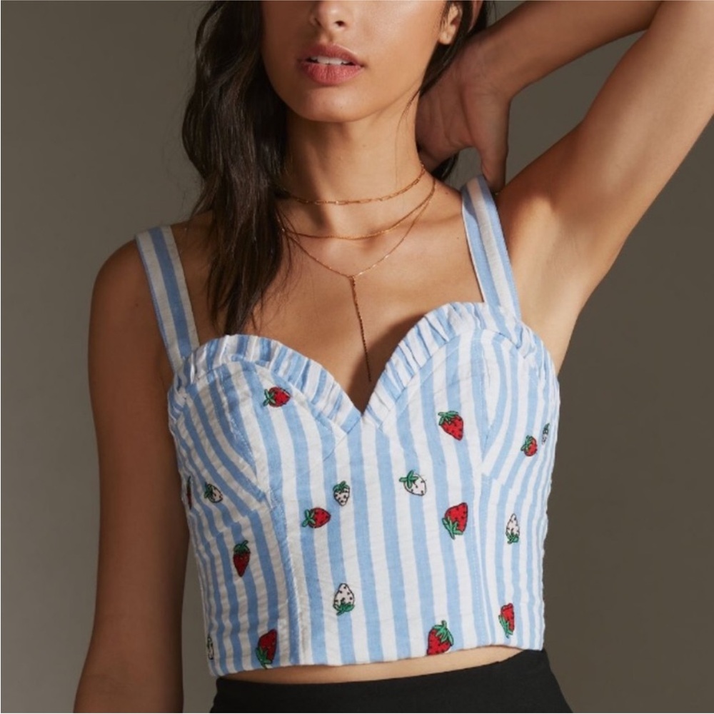 Maeve Anthropologie strawberry tank